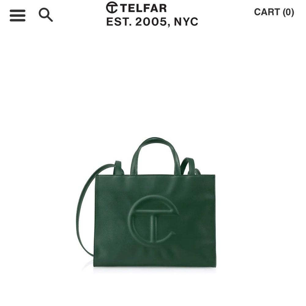 TELFAR medium dark olive bag - Celebrity Favorite! Rare color